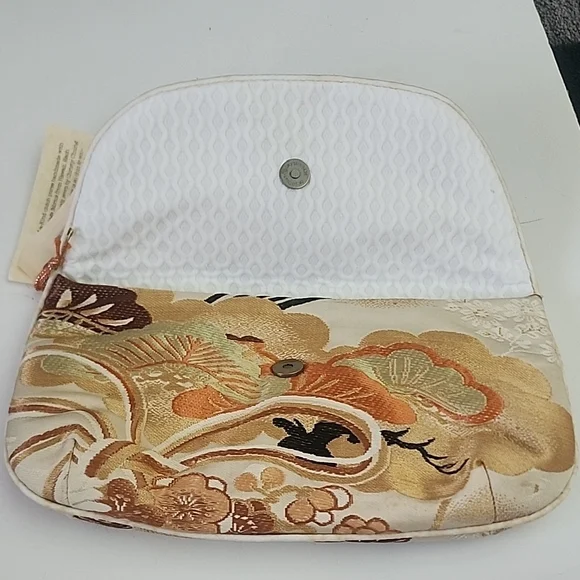 Japanese KIMONO Clutch Vintage Fabric Purse - Picture 2 of 11